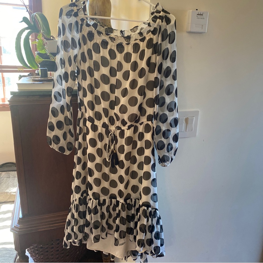 Fabulous Boston Proper Polka-Dot Dress-S
